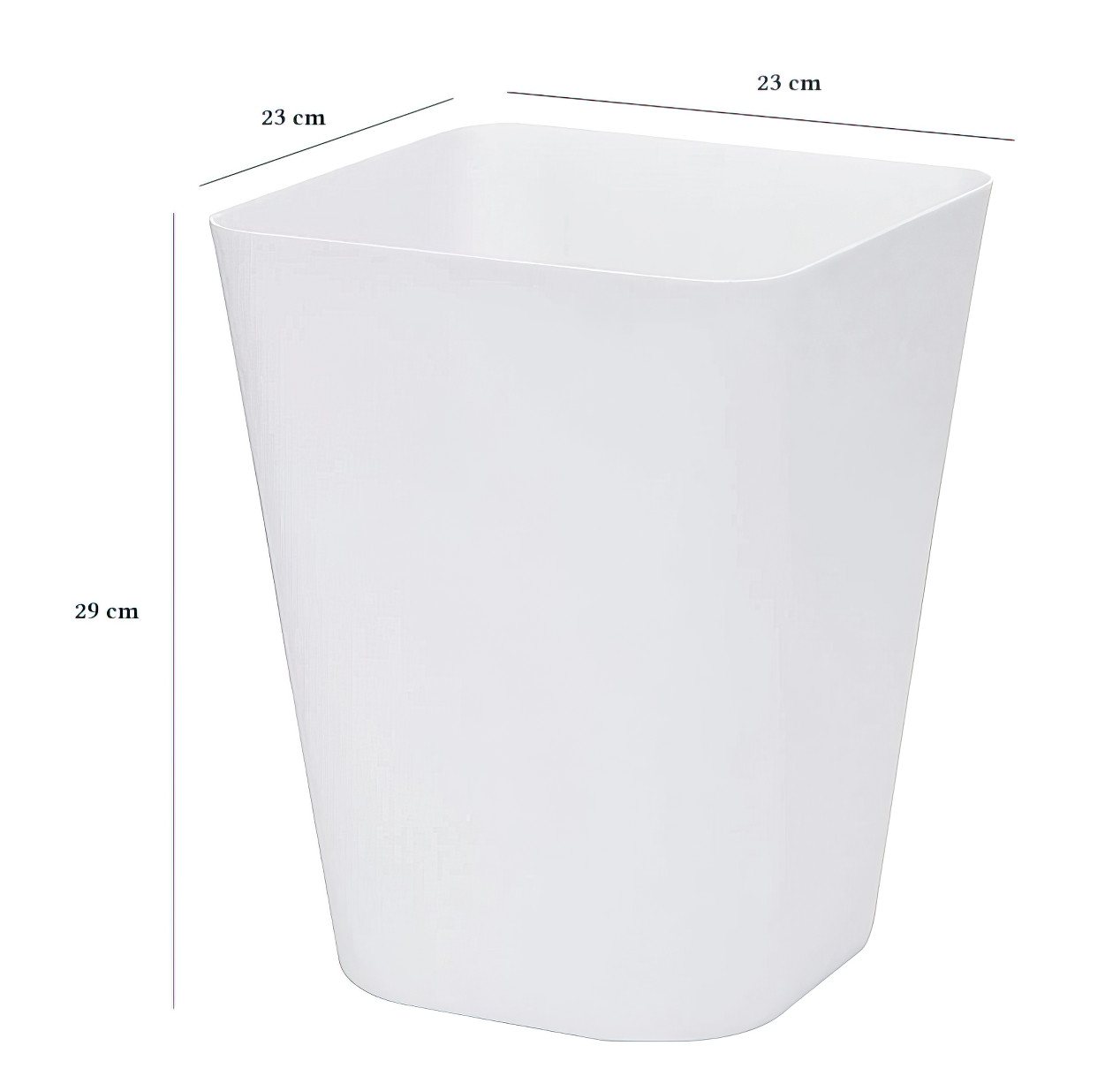 Sinoba Papierkorb moderner Mülleimer Papiereimer 6102 eckig, Höhe 29cm – Bild 3 von 5