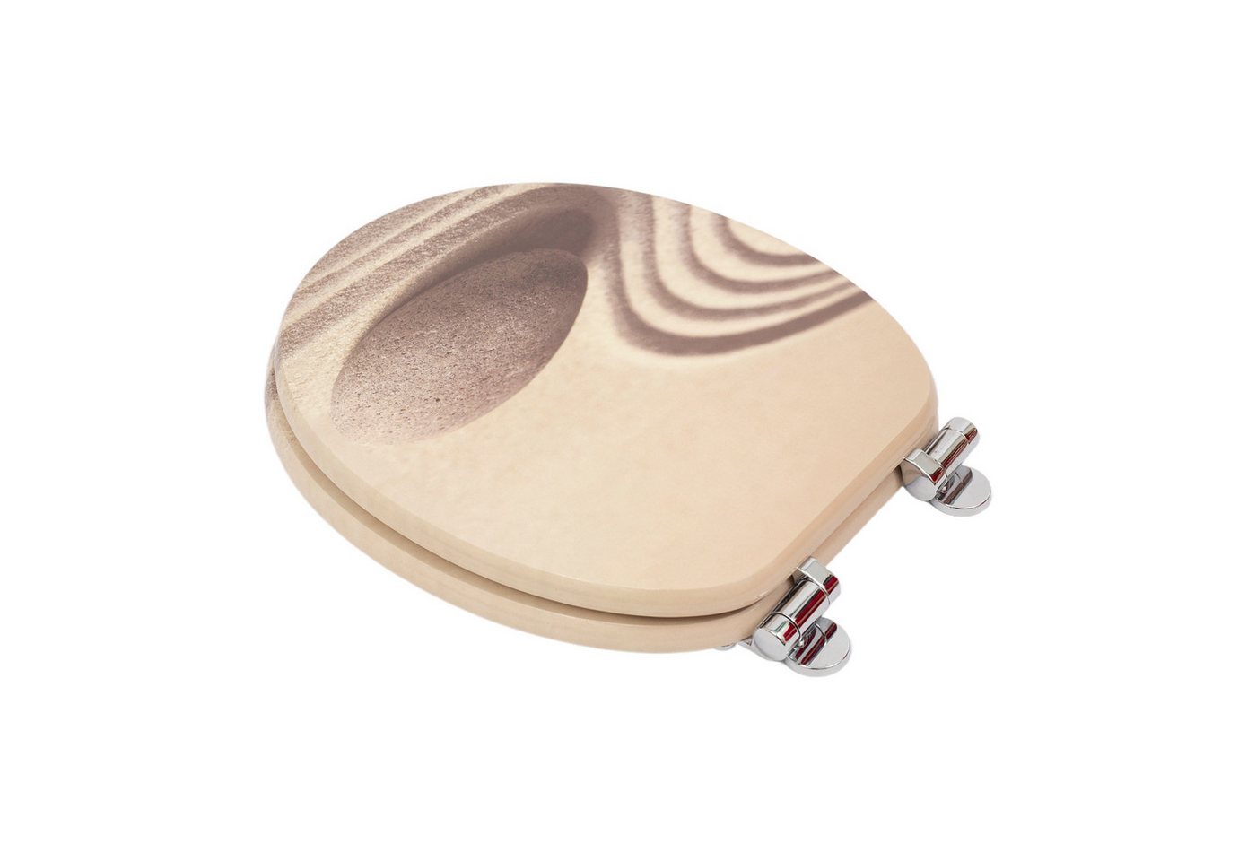 SINOBATH WC-Sitz Toilettensitz mit MDF-Holzkern & Absenkautomatik (mit Ergonomischem O-Ring, Modern-Premium-Design,Einfache Installation, Stummschaltung, Stilvo – Bild 3 von 5