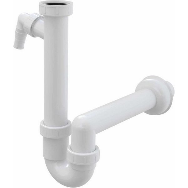 AlcaPlast Siphon AlcaPlast Spülbecken Ablaufgarnitur 1,5'', m. Röhrensiphon u. 2 Geräteanschlüssen