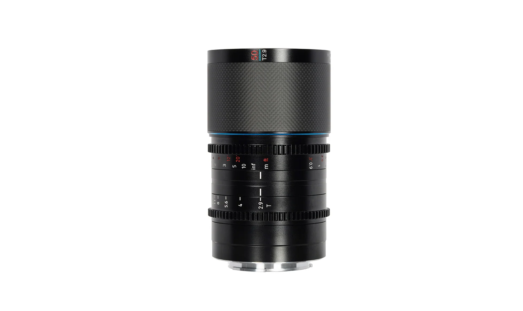 SIRUI Saturn 35/50/75mm T2.9 1.6x anamorphotes Carbon-Vollformat-Objektiv - for diverse Kameraanschlosse - 50mm / Blue-Flare / DL-Mount