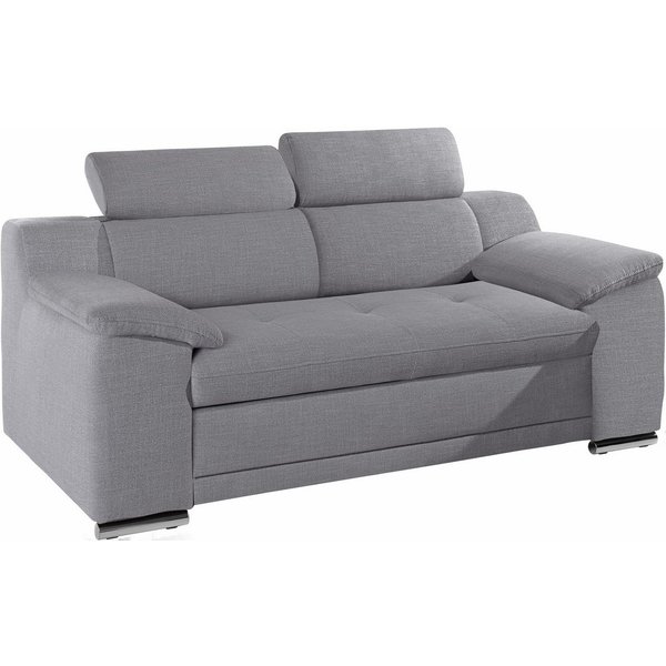 sit&more 2-Sitzer Andiamo, B: 180 cm, Kopfteilverstellung, komfortable Sitzhöhe 43 cm, Frei im Raum stellbar, hochwertige Verarbeitung, stilvolles Design