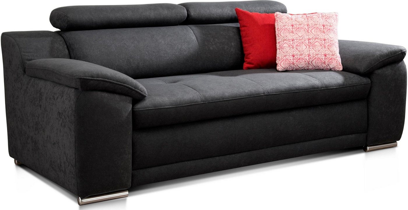 sit&more 2-Sitzer Andiamo, B: 180 cm, Kopfteilverstellung, komfortable Sitzhöhe 43 cm, Frei im Raum stellbar, hochwertige Verarbeitung, stilvolles Design – Bild 5 von 5