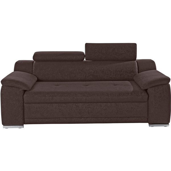 sit&more 3-Sitzer Andiamo, B: 200 cm, Kopfteilverstellung, Wellenunterfederung, Komfortable Sitzhöhe 43 cm, frei im Raum stellbar, modernes Design