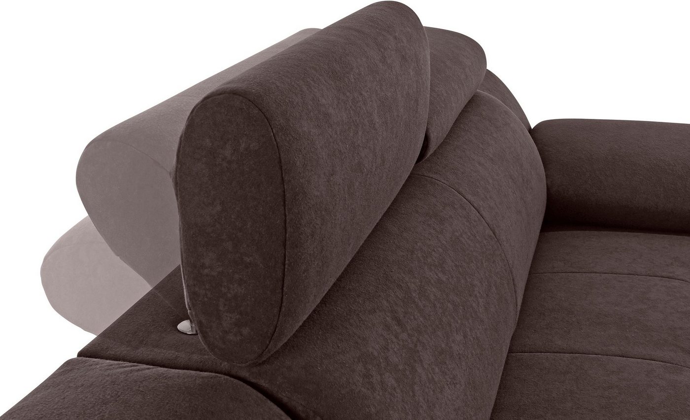 sit&more 3-Sitzer Andiamo, B: 200 cm, Kopfteilverstellung, Wellenunterfederung, Komfortable Sitzhöhe 43 cm, frei im Raum stellbar, modernes Design – Bild 5 von 5