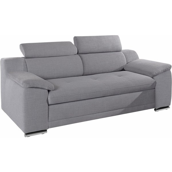 sit&more 3-Sitzer Andiamo, B: 200 cm, Kopfteilverstellung, Wellenunterfederung, Komfortable Sitzhöhe 43 cm, frei im Raum stellbar, modernes Design