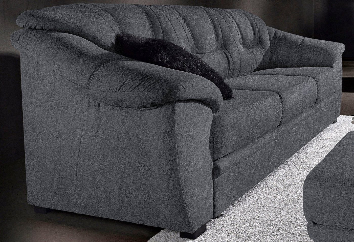sit&more 3-Sitzer Safira, B: 198 cm, Bettfunktion optional, Federkern-Polsterung, Komfortable Sitzhöhe 46 cm, Liegefläche 134 x 190 cm bei Bettfunktion – Bild 2 von 5