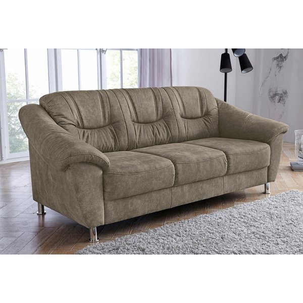 sit&more 3-Sitzer Salsa, B: 202 cm, Federkern, komfortable Sitzhöhe 45 cm, Frei im Raum stellbar, 110 kg je Sitzplatz, zeitloses Design