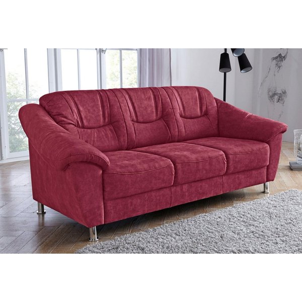 sit&more 3-Sitzer Salsa, B: 202 cm, Federkern, komfortable Sitzhöhe 45 cm, Frei im Raum stellbar, 110 kg je Sitzplatz, zeitloses Design
