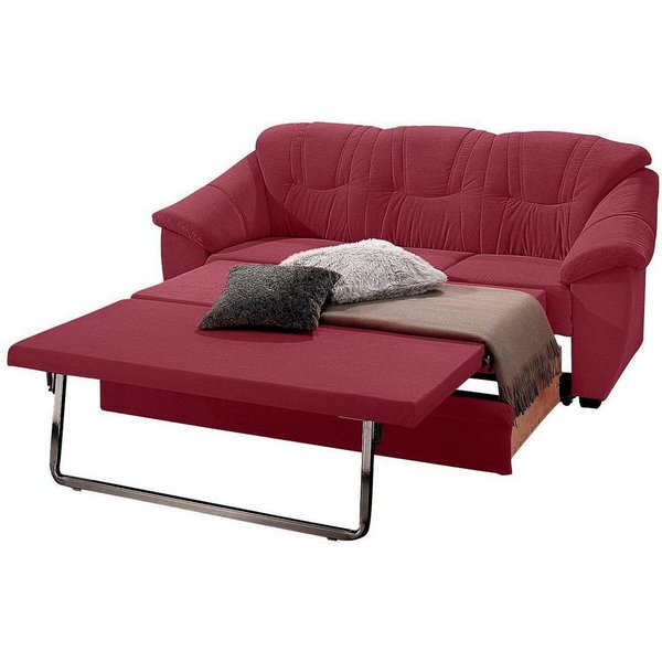 sit&more 3-Sitzer Savona, B: 198 cm, Federkern, Komfortsitzhöhe 46 cm, mit Schlaffunktion, Liegefläche 190x137cm, Stoff- & Lederauswahl