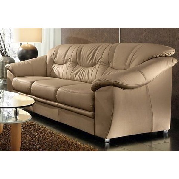 sit&more 3-Sitzer Savona, B: 198 cm, Federkern, Komfortsitzhöhe 46 cm, optional Schlaffunktion, Liegefläche 190x137cm, Stoff- & Lederauswahl