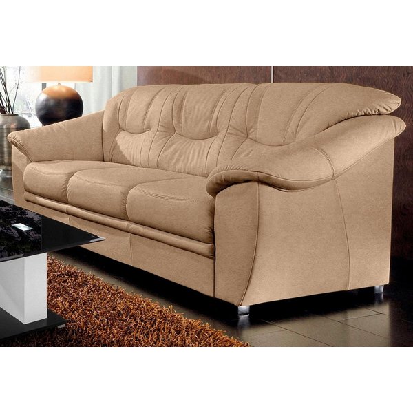 sit&more 3-Sitzer Savona, B: 198 cm, Federkern, Komfortsitzhöhe 46 cm, optional Schlaffunktion, Liegefläche 190x137cm, Stoff- & Lederauswahl