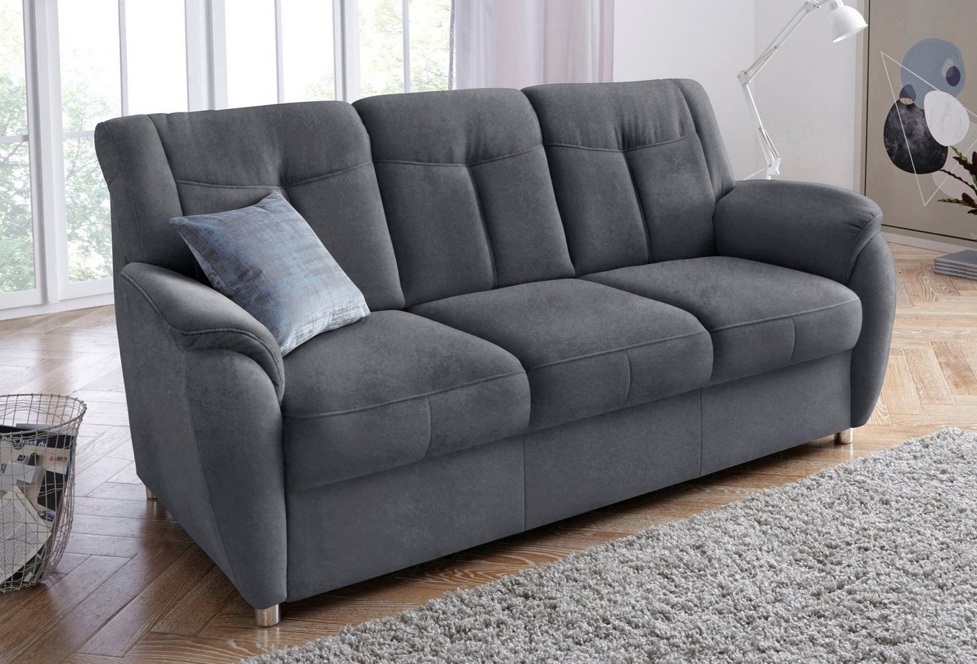 sit&more 3-Sitzer Sonoma, B: 189 cm, Federkern, Komfortsitzhöhe 45 cm, Couch frei stellbar, 3-Sitzer Sofa, Stoffvarianten – Bild 2 von 5