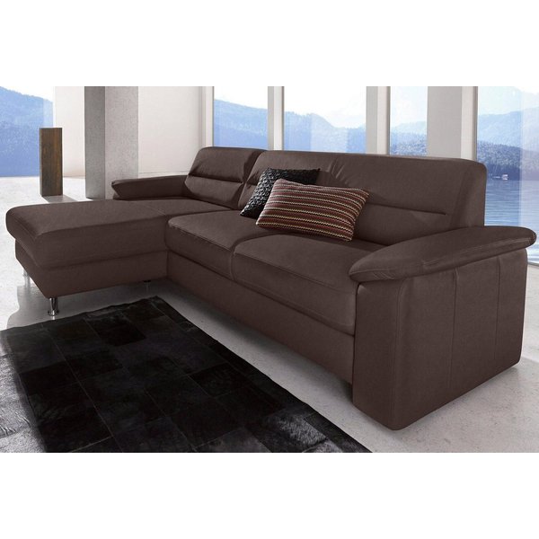 sit&more Ecksofa Ascara L-Form, B: 251 cm, Boxspring & Federkern, Schlaffunktion optional, frei stellbar, Komfortsitz