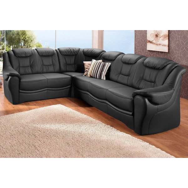 sit&more Ecksofa Bellevue L-Form, B: 265 cm, Bettfunktion optional, Federkernpolsterung, Komfortable Sitzhöhe 44 cm, Liegefläche 120 x 198 cm bei Bettfunktion