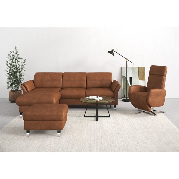 sit&more Ecksofa Grenoble L-Form mit Federkern, wahlweise mit Schlaffunktion, Bettkasten, Arm- und Kopfteilverstellung