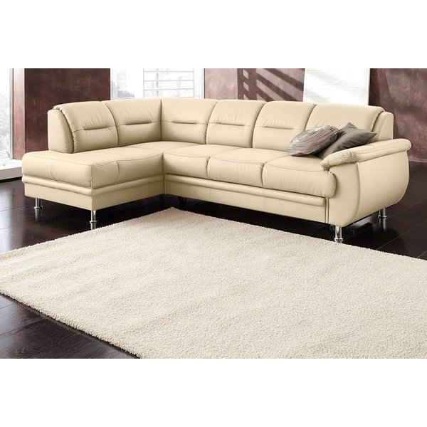 sit&more Ecksofa Mailand L-Form, B: 250 cm, Leder, Komfortsitzhöhe 46 cm, mit Schlaffunktion, Liegefläche: 194x122cm, Komfortpolsterung