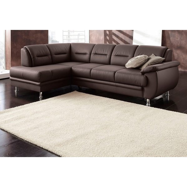 sit&more Ecksofa Mailand L-Form, B: 250 cm, Leder, Komfortsitzhöhe 46 cm, mit Schlaffunktion, Liegefläche: 194x122cm, Komfortpolsterung