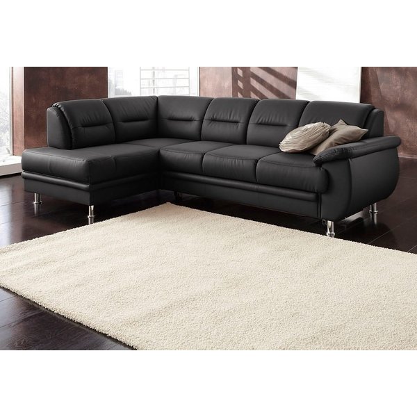 sit&more Ecksofa Mailand L-Form, B: 250 cm, Leder, Komfortsitzhöhe 46 cm, mit Schlaffunktion, Liegefläche: 194x122cm, Komfortpolsterung