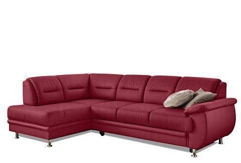 sit&more Ecksofa Mailand L-Form, B: 250 cm, Komfortsitzhöhe 46 cm, mit Schlaffunktion, Eckcouch in Kunstleder & Stoff – Bild 2 von 5
