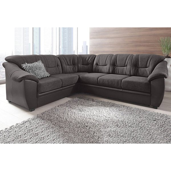 sit&more Ecksofa Savona L-Form, B. 262 cm, Komfortsitz, Eckcouch mit Stoff- & Lederwahl, optional Schlaffunktion, Liegefl. 120x195 cm
