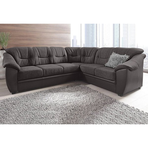 sit&more Ecksofa Savona L-Form, B. 262 cm, Komfortsitz, Eckcouch mit Stoff- & Lederwahl, optional Schlaffunktion, Liegefl. 120x195 cm