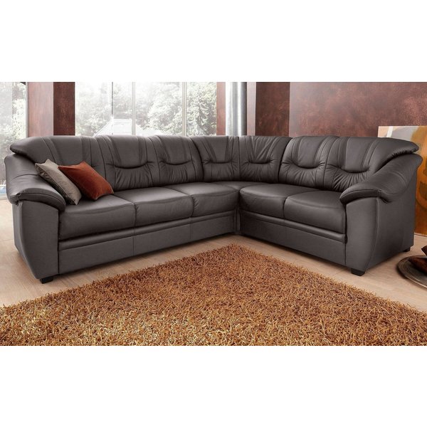 sit&more Ecksofa Savona L-Form, B. 262 cm, Komfortsitz, Eckcouch mit Stoff- & Lederwahl, mit Schlaffunktion, Liegefl. 120x195 cm