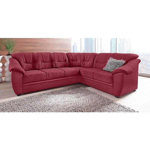 sit&more Ecksofa Savona L-Form, B. 262 cm, Komfortsitz, Eckcouch mit Stoff- & Lederwahl, optional Schlaffunktion, Liegefl. 120x195 cm