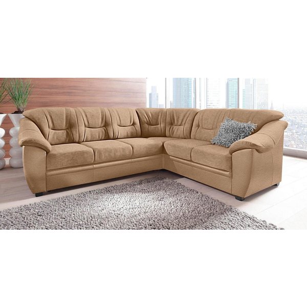 sit&more Ecksofa Savona L-Form, B. 262 cm, Komfortsitz, Eckcouch mit Stoff- & Lederwahl, optional Schlaffunktion, Liegefl. 120x195 cm
