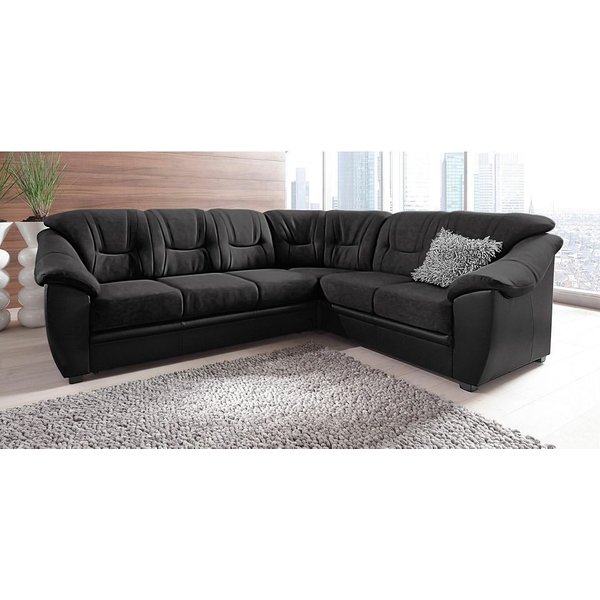 sit&more Ecksofa Savona L-Form, B. 262 cm, Komfortsitz, Eckcouch mit Stoff- & Lederwahl, mit Schlaffunktion, Liegefl. 120x195 cm