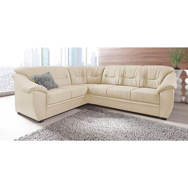 sit&more Ecksofa Savona L-Form, B. 262 cm, Komfortsitz, Eckcouch mit Stoff- & Lederwahl, mit Schlaffunktion, Liegefl. 120x195 cm
