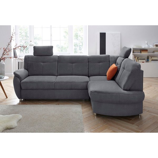 sit&more Ecksofa Sonoma, L-Form, B: 246 cm, Bettfunktion & Bettkasten optional, Federkern, komfortable Sitzhöhe 45 cm, frei im Raum stellbar
