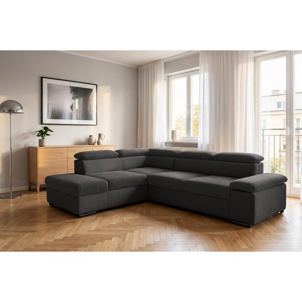 sit&more Ecksofa Valantine L-Form, B: 272 cm, Armteilverstellung, Kopfteilverstellung, optional Schlaffunktion, Komfortsofa, modern