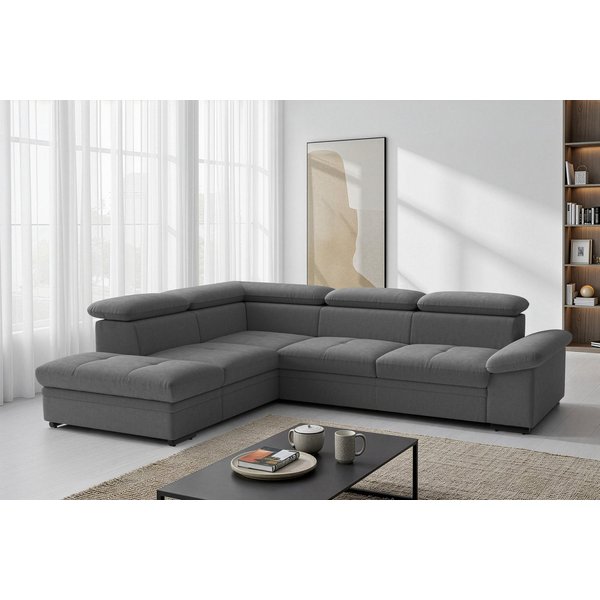 sit&more Ecksofa Viola L-Form, B: 249 cm, Arm- & Kopfteilverstellung, optional Schlaffunktion, Sofa mit Komfortsitz