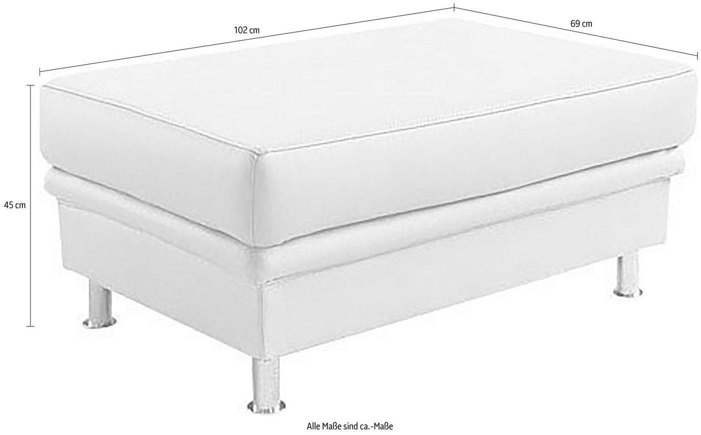 sit&more Hocker Mailand, B: 102 cm, individuell zu kombinieren – Bild 5 von 5
