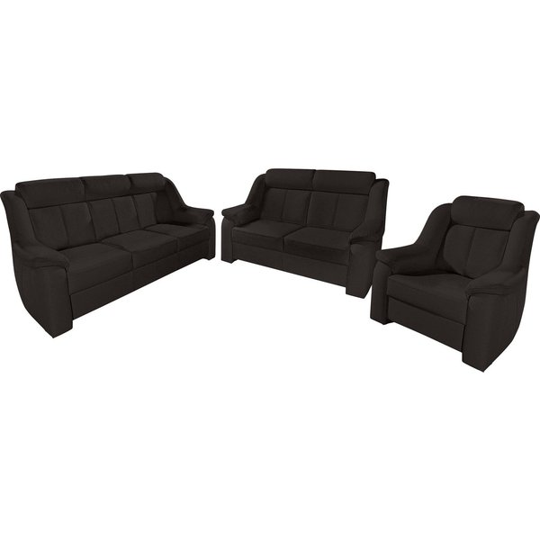 sit&more Polstergarnitur Basel, Set, bestehend aus 3-Sitzer + 2-Sitzer + Sessel