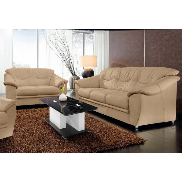 sit&more Polstergarnitur Savona, Set: 2- & 3er-Sofa, B: 148 bzw. 198 cm, Federkern-Polsterung, komfortable Sitzhöhe 46 cm, frei im Raum stellbar, stilvolles Des