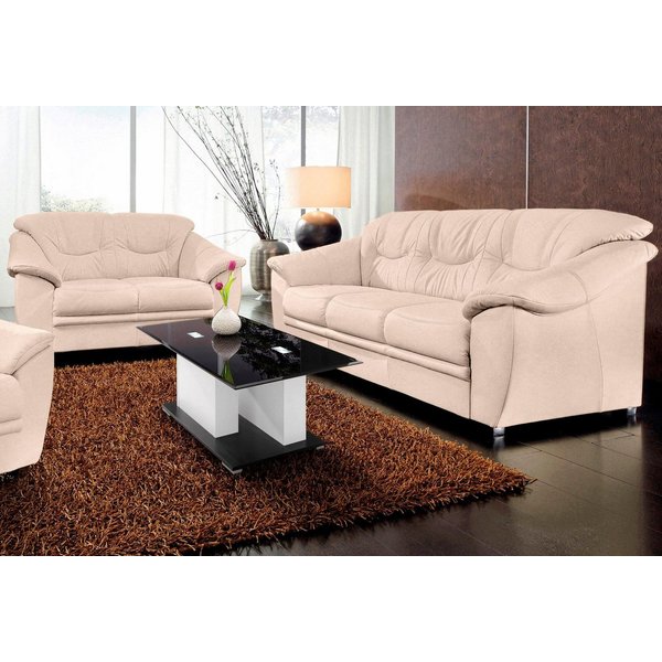 sit&more Polstergarnitur Savona, Set: 2- & 3er-Sofa, B: 148 bzw. 198 cm, Federkern-Polsterung, komfortable Sitzhöhe 46 cm, frei im Raum stellbar, stilvolles Des