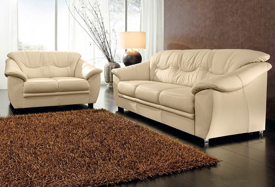 sit&more Polstergarnitur Savona, Set: 2- & 3er-Sofa, B: 148 bzw. 198 cm, Federkern-Polsterung, komfortable Sitzhöhe 46 cm, frei im Raum stellbar, stilvolles Des – Bild 2 von 5