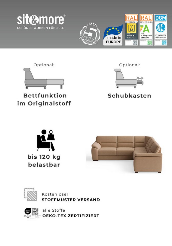 sit&more Sessel Montego, mit Federkern – Bild 3 von 5