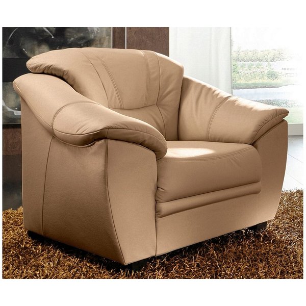 sit&more Sessel Savona, B: 103 cm, Federkern-Polsterung, komfortable Sitzhöhe 46 cm, Bequeme Armlehnen, Ziernähte, frei im Raum stellbar, zeitloses Design