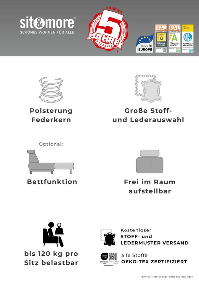 sit&more Sessel Top Savona, inklusive Federkern – Bild 3 von 5