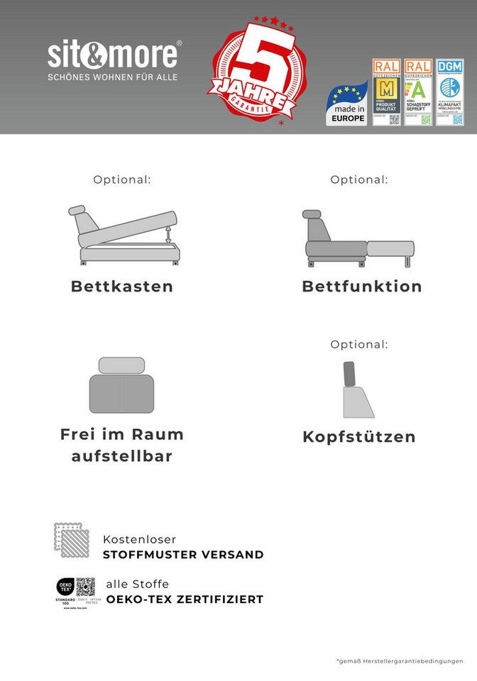 sit&more Sofa-Kopfstütze Pablo – Bild 4 von 5
