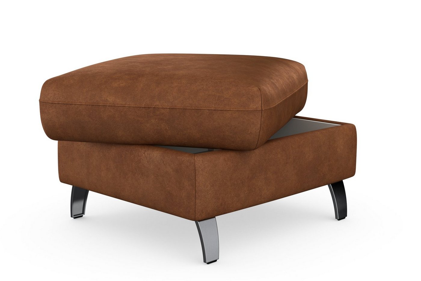 sit&more Stauraumhocker Grenoble, mit Stauraum und satinierten Füßen – Bild 4 von 5