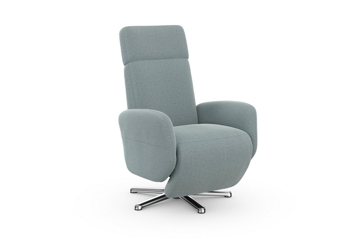 sit&more TV-Sessel Grenoble mit Kopfteilverstellung & Drehfunktion, weitere Funktionen, Ergonomie M: manuelle Fußstütze & Rückenlehne – Bild 4 von 5
