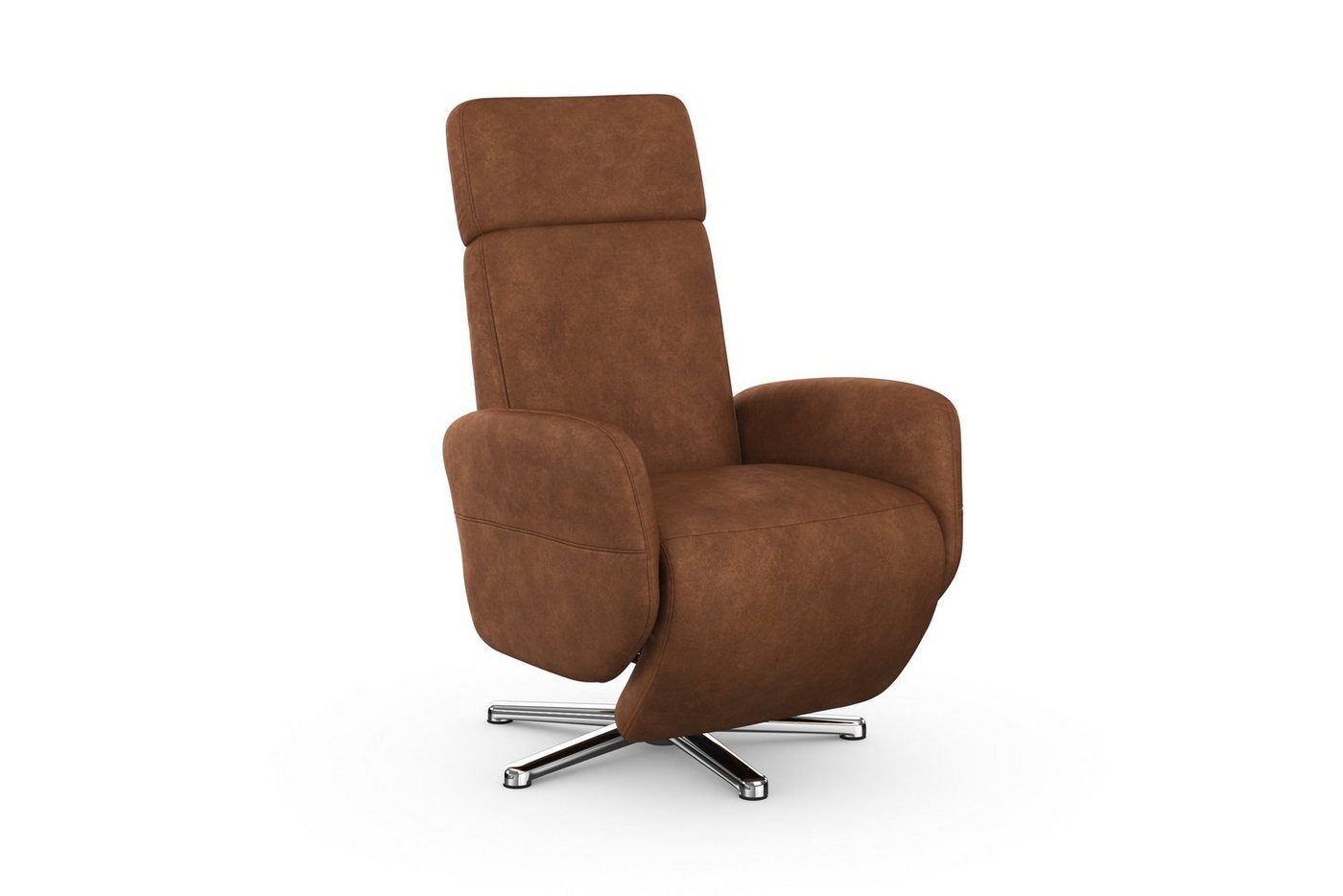 sit&more TV-Sessel Grenoble mit Kopfteilverstellung & Drehfunktion, weitere Funktionen, Ergonomie M: manuelle Fußstütze & Rückenlehne – Bild 4 von 5
