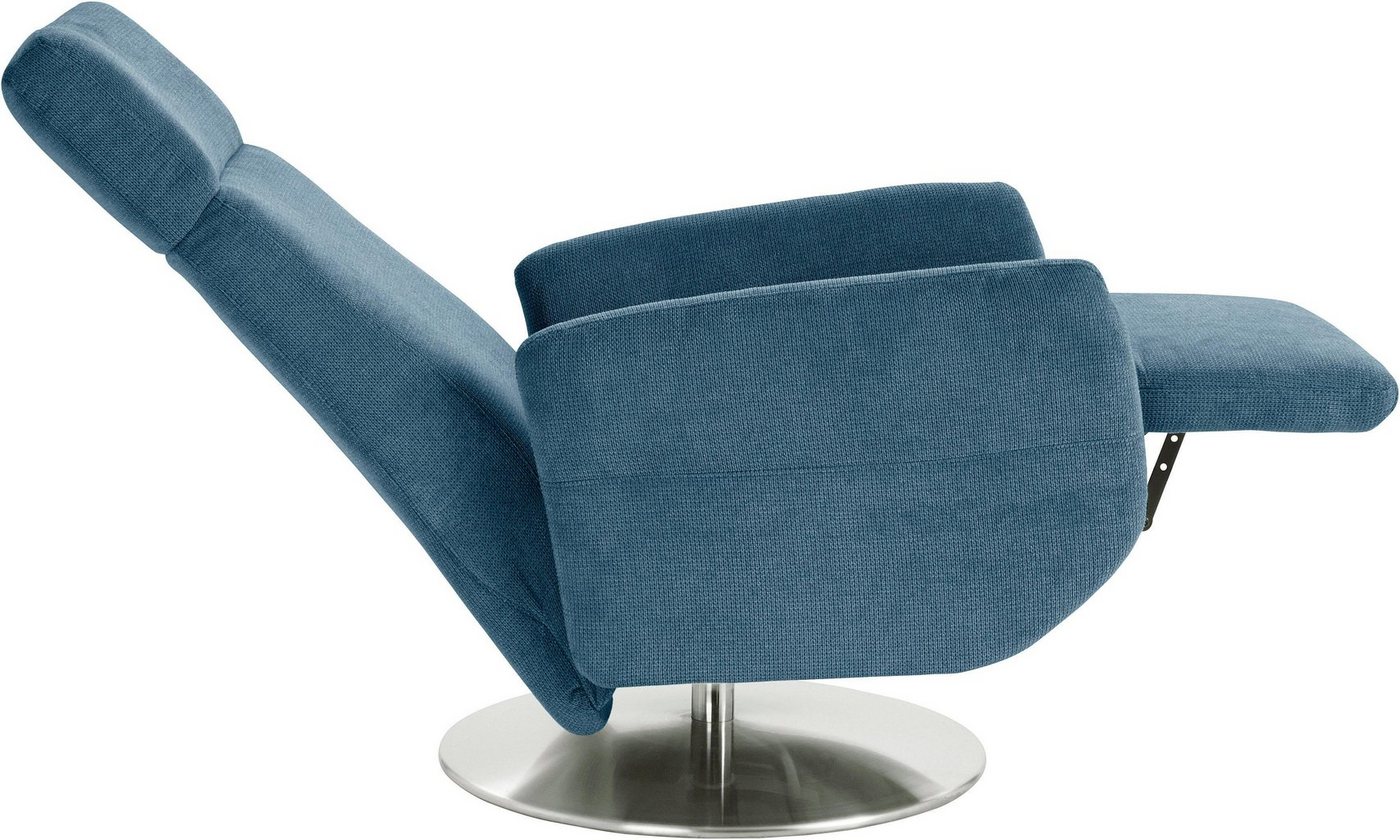 sit&more TV-Sessel Kobra mit Kopfteilverstellung, Drehfunktion & manueller Relaxfunktion, Ergonomie M: manuelle Fußstütze & Rückenlehne – Bild 4 von 5