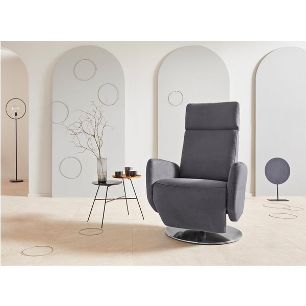 sit&more TV-Sessel Kobra mit Kopfteilverstellung, Drehfunktion & manueller Relaxfunktion, Ergonomie M: manuelle Fußstütze & Rückenlehne
