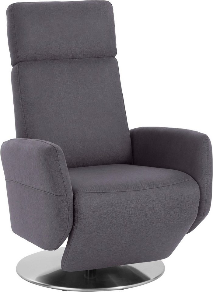 sit&more TV-Sessel Kobra mit Kopfteilverstellung, Drehfunktion & manueller Relaxfunktion, Ergonomie M: manuelle Fußstütze & Rückenlehne – Bild 4 von 5