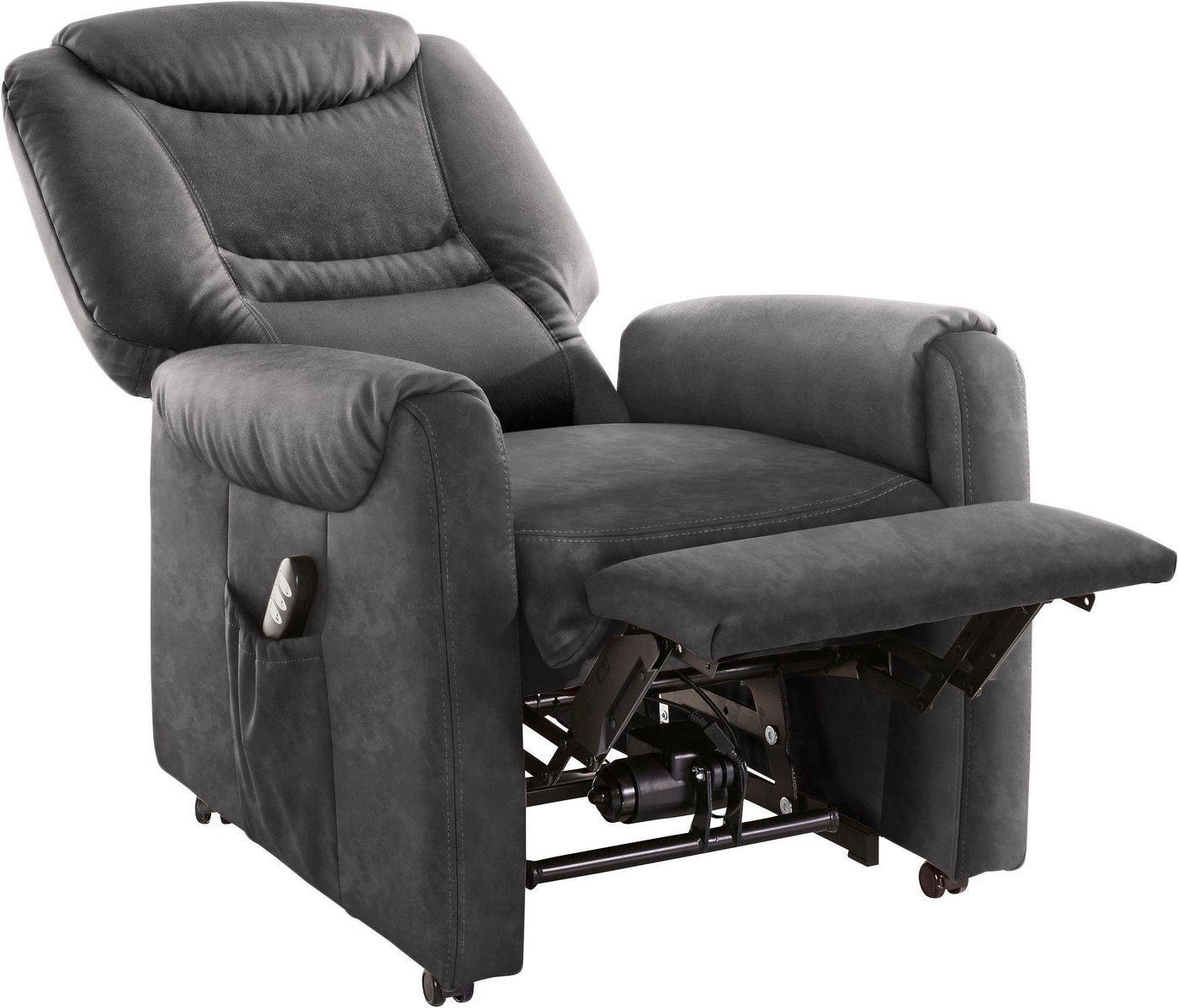 sit&more TV-Sessel Morten mit verschiedenen Funktionen & Ergonomien, Ergonomie L: manuelle Fußstütze & Rückenlehne – Bild 2 von 5