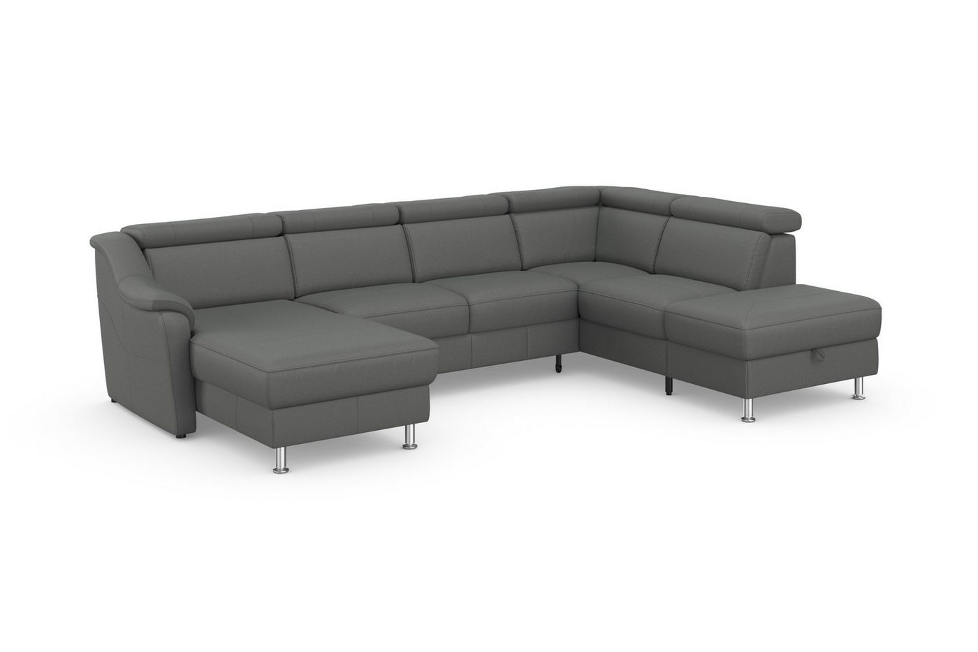 sit&more Wohnlandschaft Freetown U-Form, Kopfteilverstellung und Federkern, wahlweise mit Schlaffunktion – Bild 3 von 5